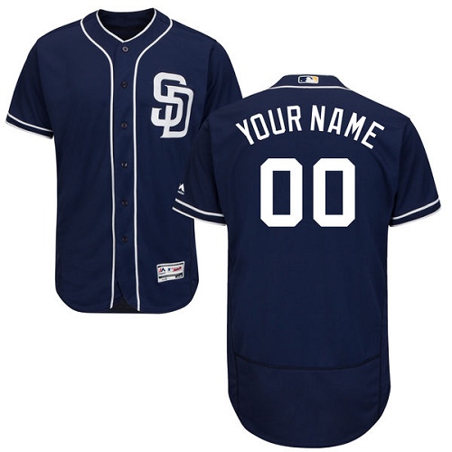 Men's Majestic San Diego Padres Customized Navy Blue Alternate Flex Base Authentic Collection MLB Jersey
