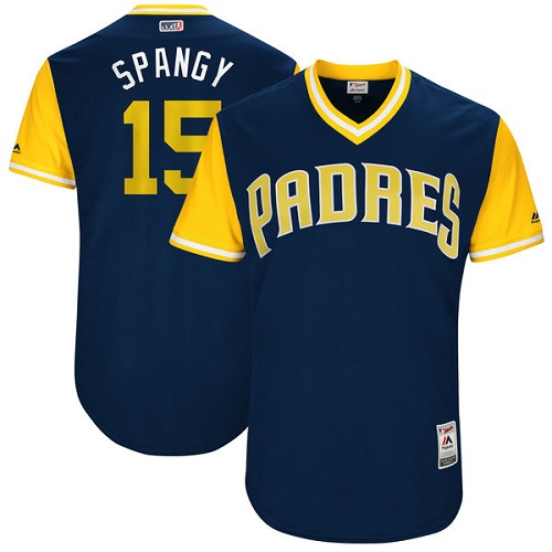 Men's Majestic San Diego Padres #15 Cory Spangenberg 