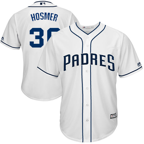 Youth Majestic San Diego Padres #30 Eric Hosmer Authentic White Home Cool Base MLB Jersey