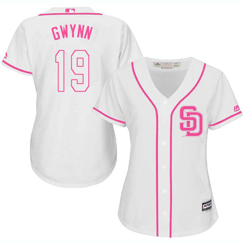 Women's Majestic San Diego Padres #19 Tony Gwynn Authentic White Fashion Cool Base MLB Jersey