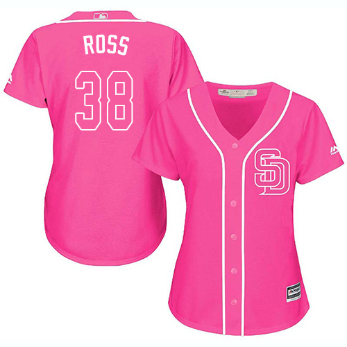 Women's Majestic San Diego Padres #38 Tyson Ross Replica Pink Fashion Cool Base MLB Jersey